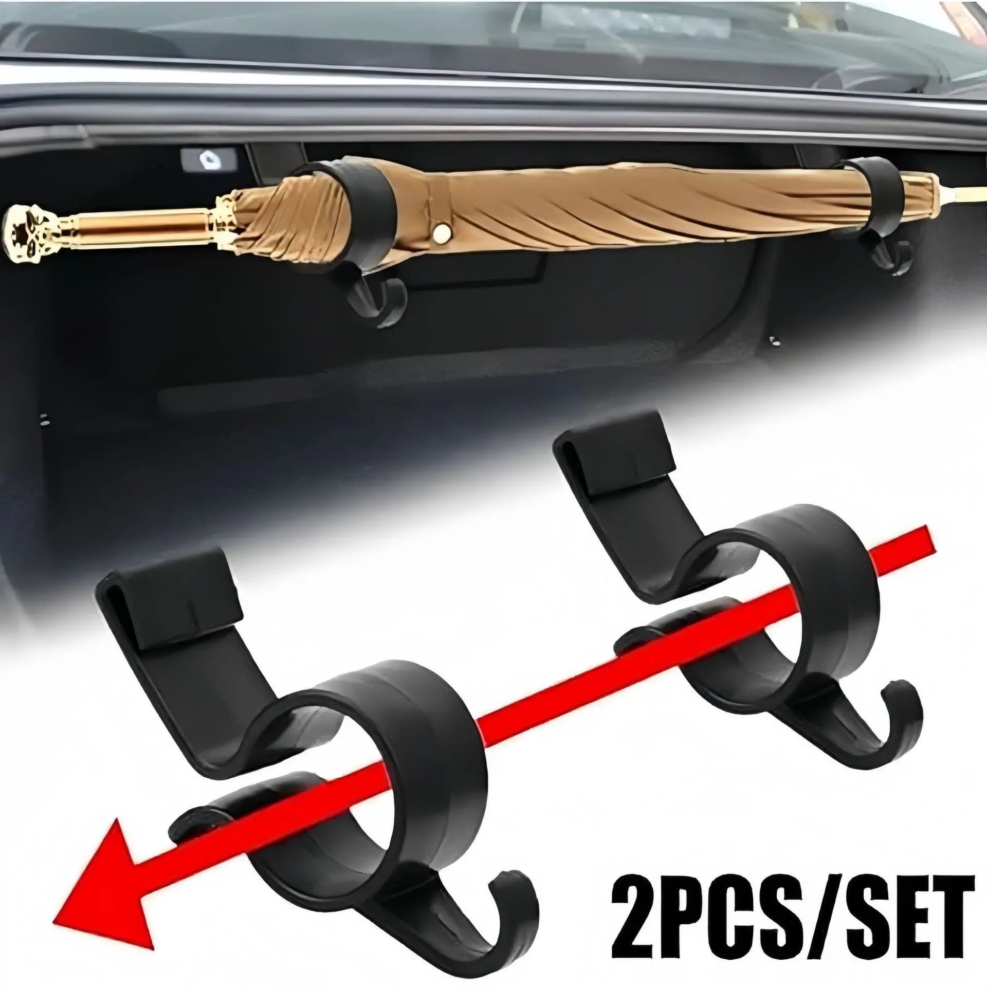 Car Seat Back Hook Multifunctional Storage Organizer for Trunk Fishing Rod Umbrella T alternate view