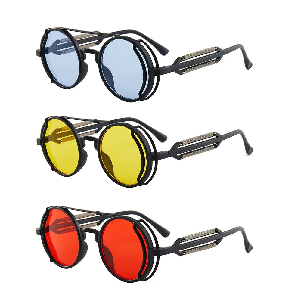 Classic Gothic Steampunk Sunglasses Brand Designer Men alternate view