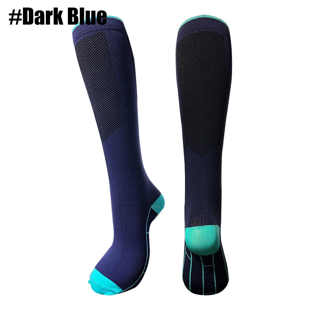 1Pair Compression Socks Women & Men Graduated 20-30mmHg for Running, Athletic, Flight alternate view