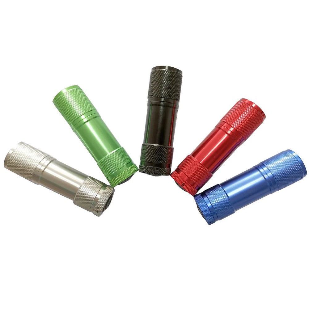 Alonefire 9 LED Mini Flashlight | Compact Portable Aluminum Torch detail view