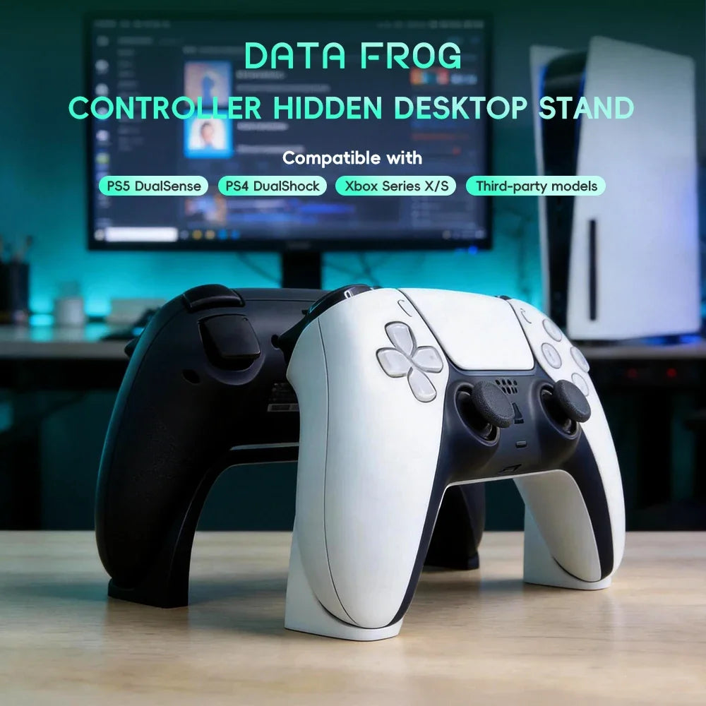 Data Frog Controller Stand for PS5 Xbox Series X, Minimalist Gamepad Display Stand, D alternate view