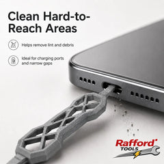 Rafford Portable Charging Port Cleaner, Dual-End USB C Phone Dust Remover Tool for USB-A USB-B USB-C