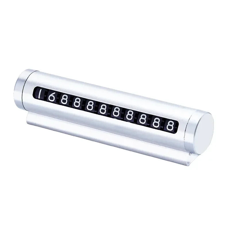 Rotary Metal Car Parking Sign | Universal Phone Number Display detail view