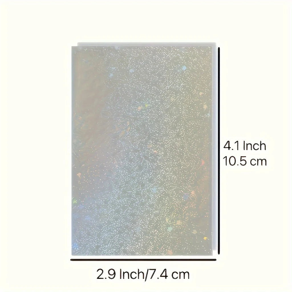 Holographic Sticker Paper Sheets | 50-Pack Glitter Clear Overlay Film for DIY Crafts alternate view