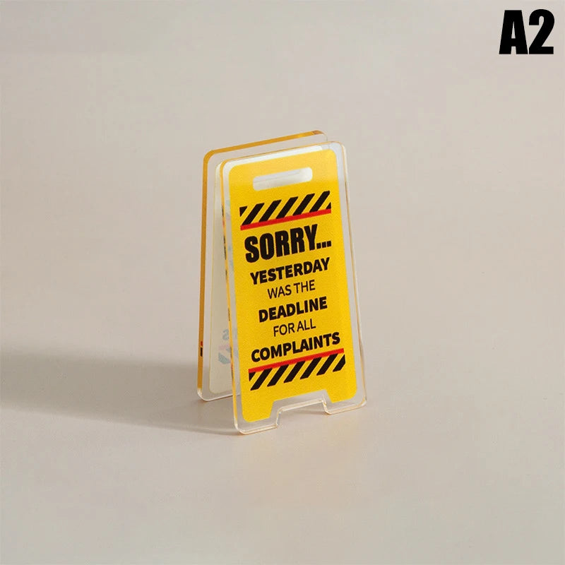 Acrylic Desk Sign "Leave Me Alone, I'm Busy" | Humorous Office Decor