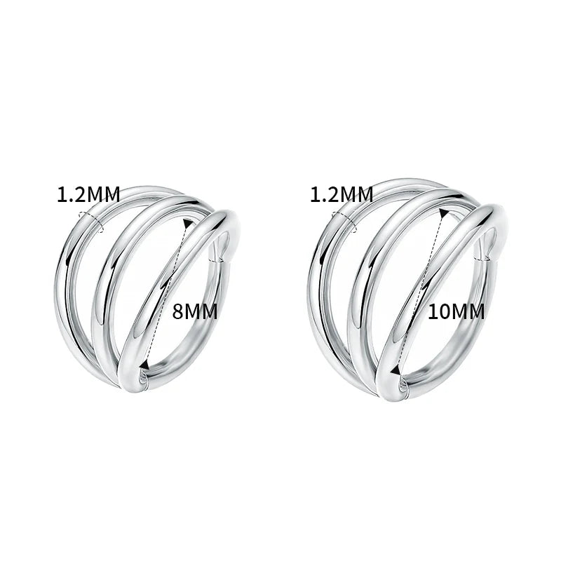 316L Surgical Steel Segment Tragus Helix Cartilage Earring Nose Ring Septum Clicker additional angle
