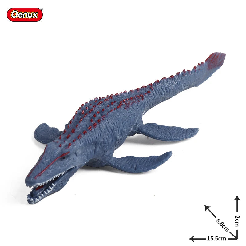 Oenux Jurassic Dinosaurs Action Figures Set | 5 Realistic PVC Models Collection Toy close-up view