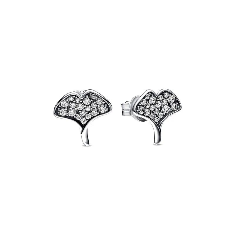 925 Sterling Silver Snowflake Heart Earrings | Fine Stud Earrings for Women alternate view