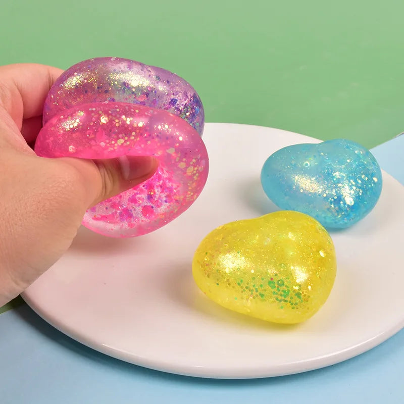 Maltose Cute Colorful Aurora Love Squeezing and Venting Toy Slow Rebound Stress Relieving Toy Adult