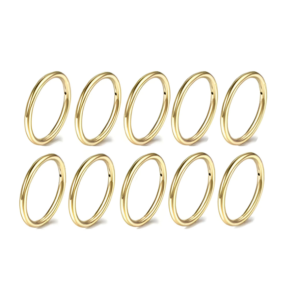 5/10Pcs 16G Nose Ring Hoop Stainless Steel Hinged Nose Rings Septum Clicker Tragus He alternate view