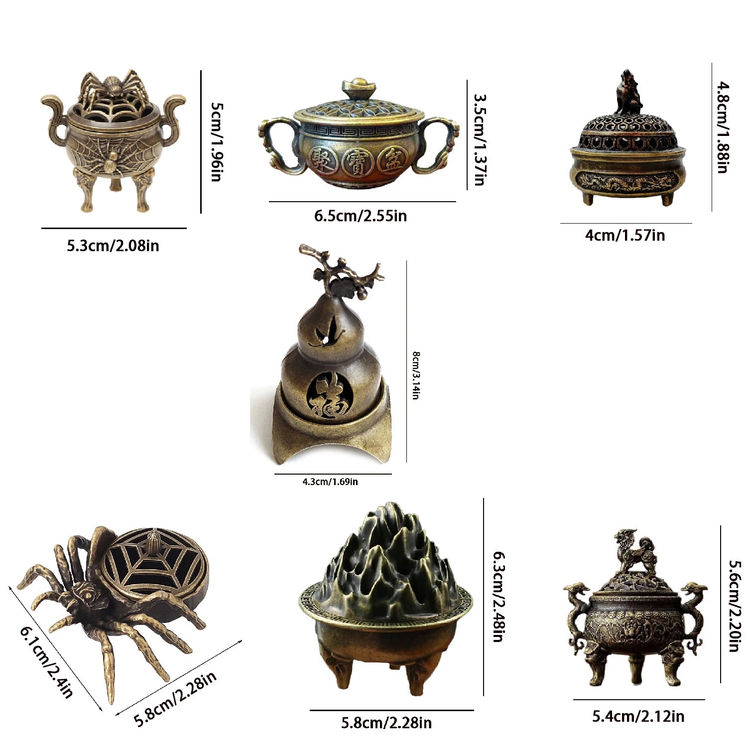 Metal Incense Burner Ornaments | Zen Sandalwood Tower Incense Holder for Home lifestyle view
