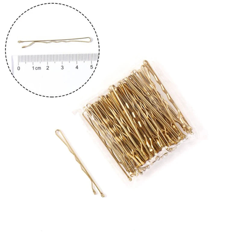 50pcs Women Gold Hair Clip Hairpin Hairstyle Styling Tool Hairgrip U Shape Barrette Hair Clips for Women Hair Accessories