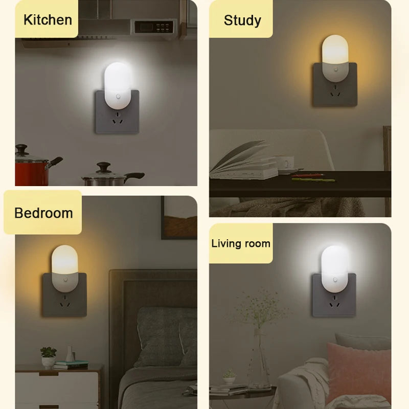 Mini Plug-In Night Light | LED Eye Protection for Bedside Baby Feeding additional angle