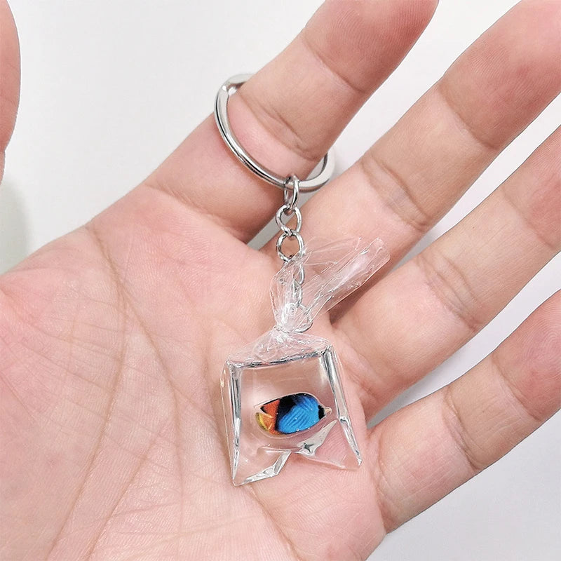 Creative Simulation Goldfish Keychain | Transparent Carp Pendant for Backpack alternate view