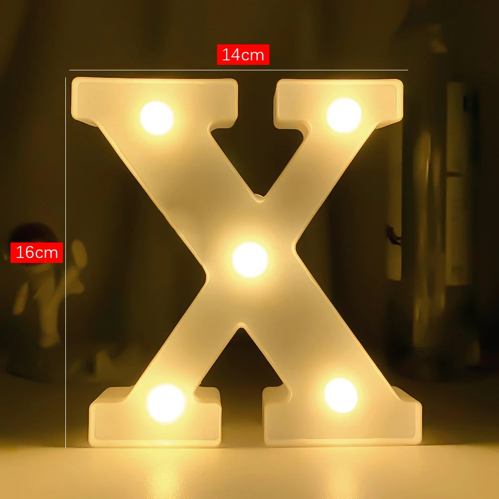 Creative Luminous Letter Night Light | Battery-Powered LED Decor for Parties additional angle
