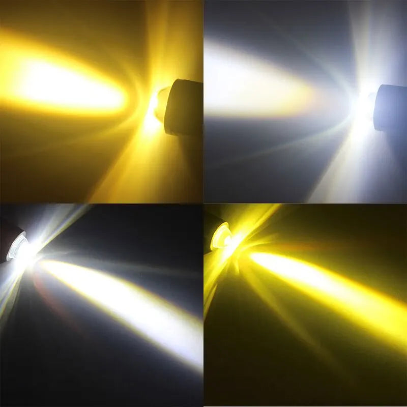 1PCS 10000LM H4 LED Motorcycle Headlight H6 BA20D P15D Led CSP Lens White Yellow Hi additional angle