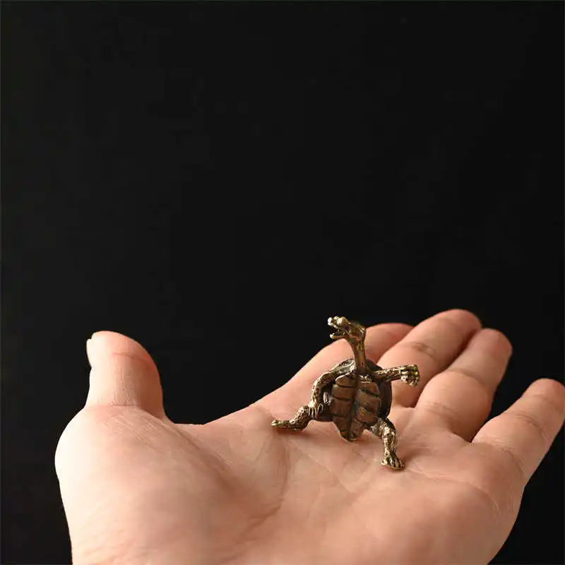 Antique Alloy Kung Fu Turtle Incense Holder | Home Decor Line Incense Burner close-up view