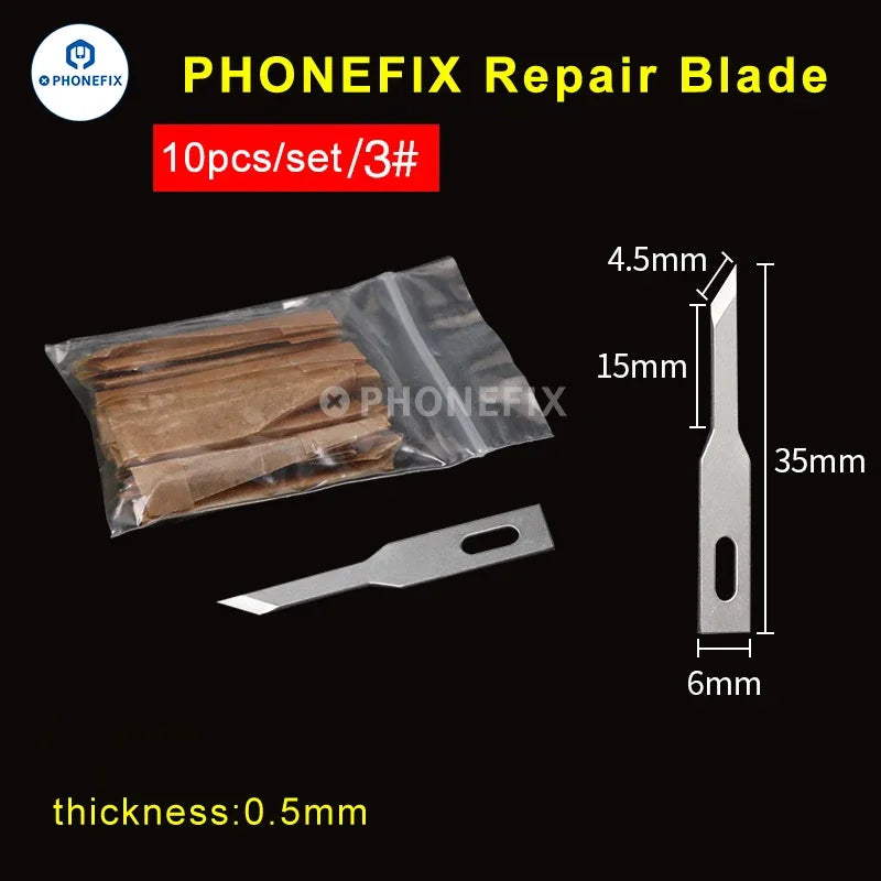 10pcs Precision Scalpel Knife Blades Set | Non-Slip Metal Engraving Craft Knives for Pho detail view