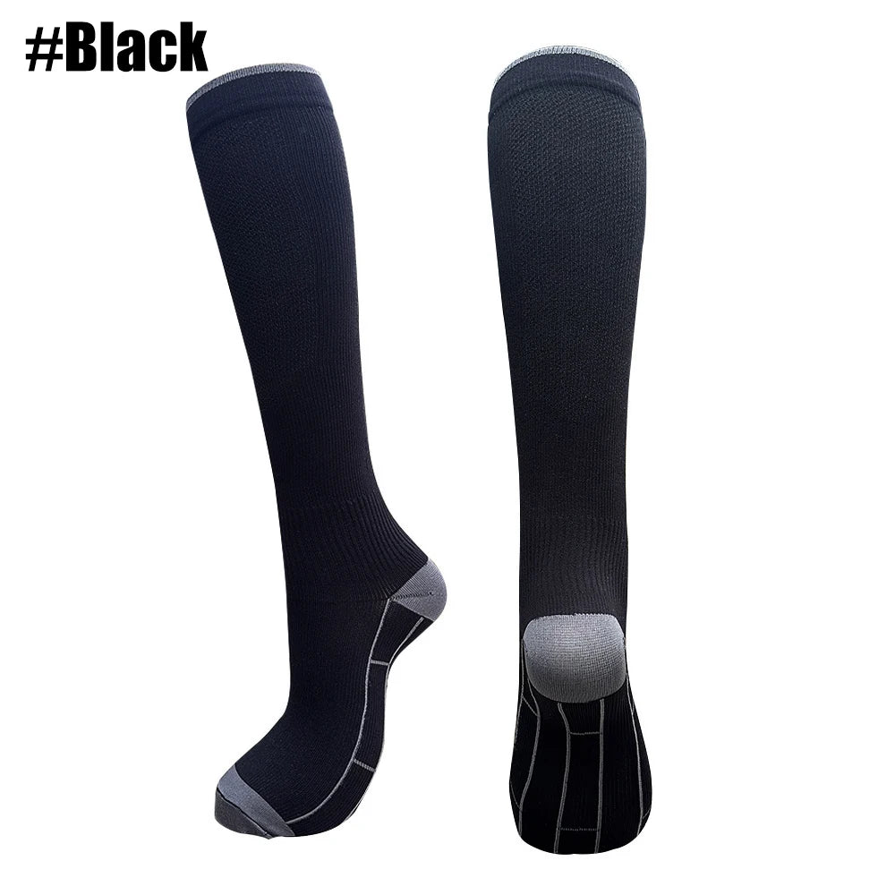 1Pair Compression Socks Women & Men Graduated 20-30mmHg for Running, Athletic, Flight lifestyle view