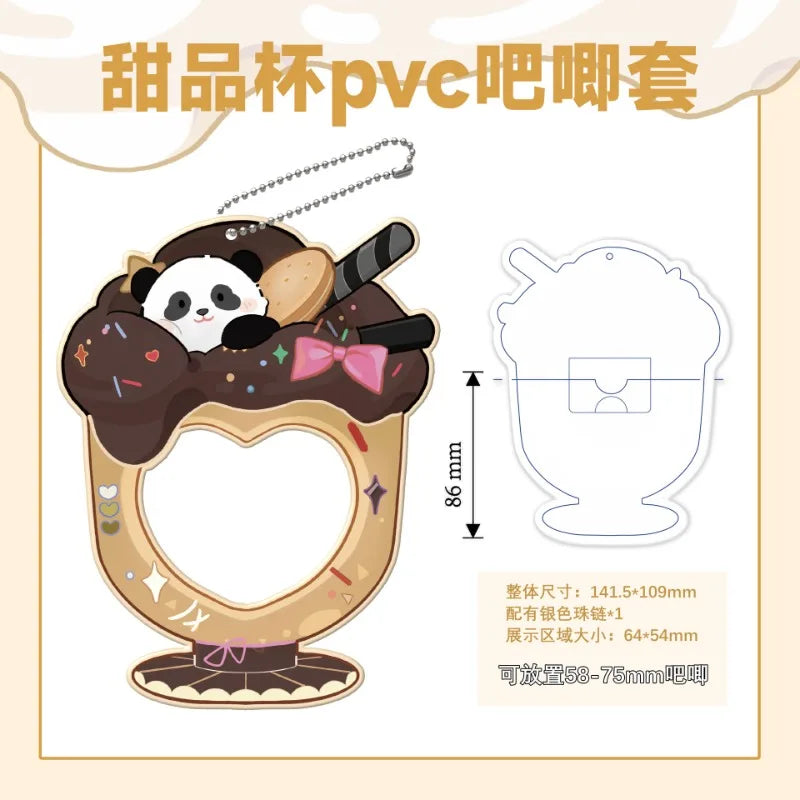 5.8-7.5cm Cartoon Badge Pin Holder Sweet Kawaii Animal Dessert Series Kpop Badge Cl additional angle