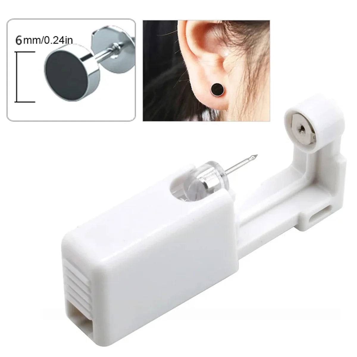 EVISPOL1Pc Disposable Sterile Ear Piercing Kit Cartilage Tragus Helix Piercing Gun additional angle