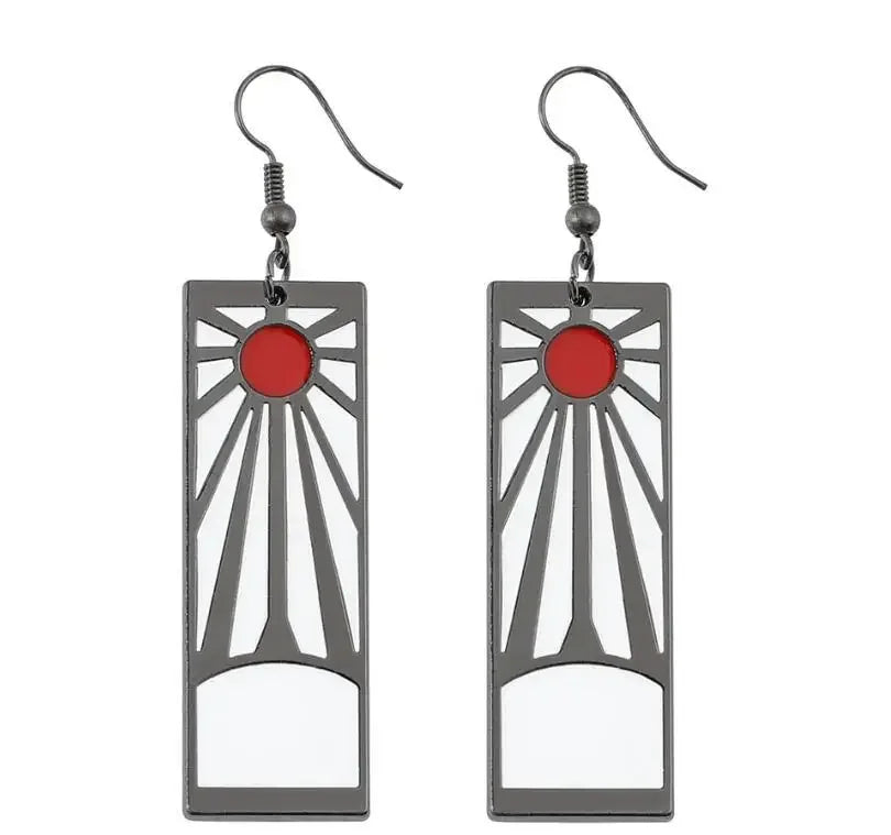 New Demon and The Slayer Metal Earring Trendy Cartoon Movie Series Dangle Earring Jew alternate view