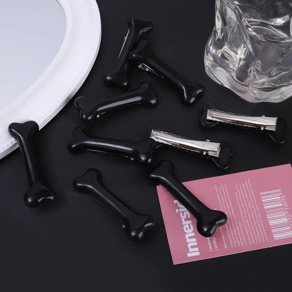 White Bone Hair Clip Cute Y2K Bobby Pins Girl Fashion Dog Bones Hairclips Decoration Hairpins Barrettes Accessories Wholesale