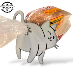 2pcs 3D Cat Butt Bread Bag Clip Snack Bag Sealing Clip Novelty Kitchen Gadget Food Storage Bag Clip