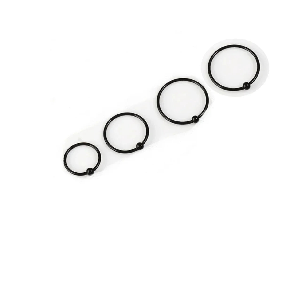 4Pcs 20G 316L Stainless Steel Captive Bead Rings Nose Rings Daith Tragus Cartilalge Hoop detail view