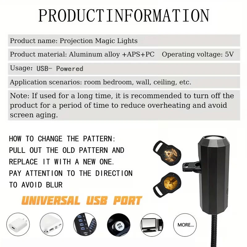 God and Jesus Pattern Projection Light | Six Rotating Religious Ceiling Decor additional angle