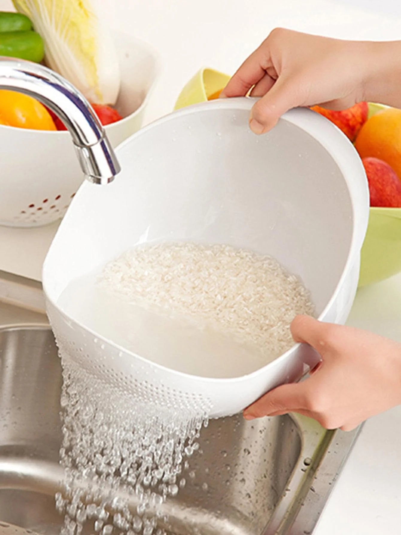 Basket Fruit Bowl Washing Drain Basket detail view