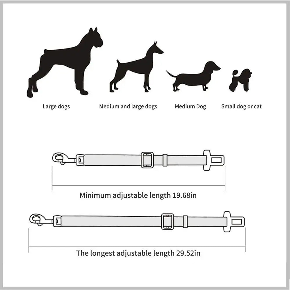 Dog Seat Belt | Quick Release Pet Safety Belt for Car Travel additional angle