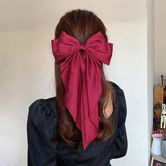 Satin Bow Hair Clips for Women Girls