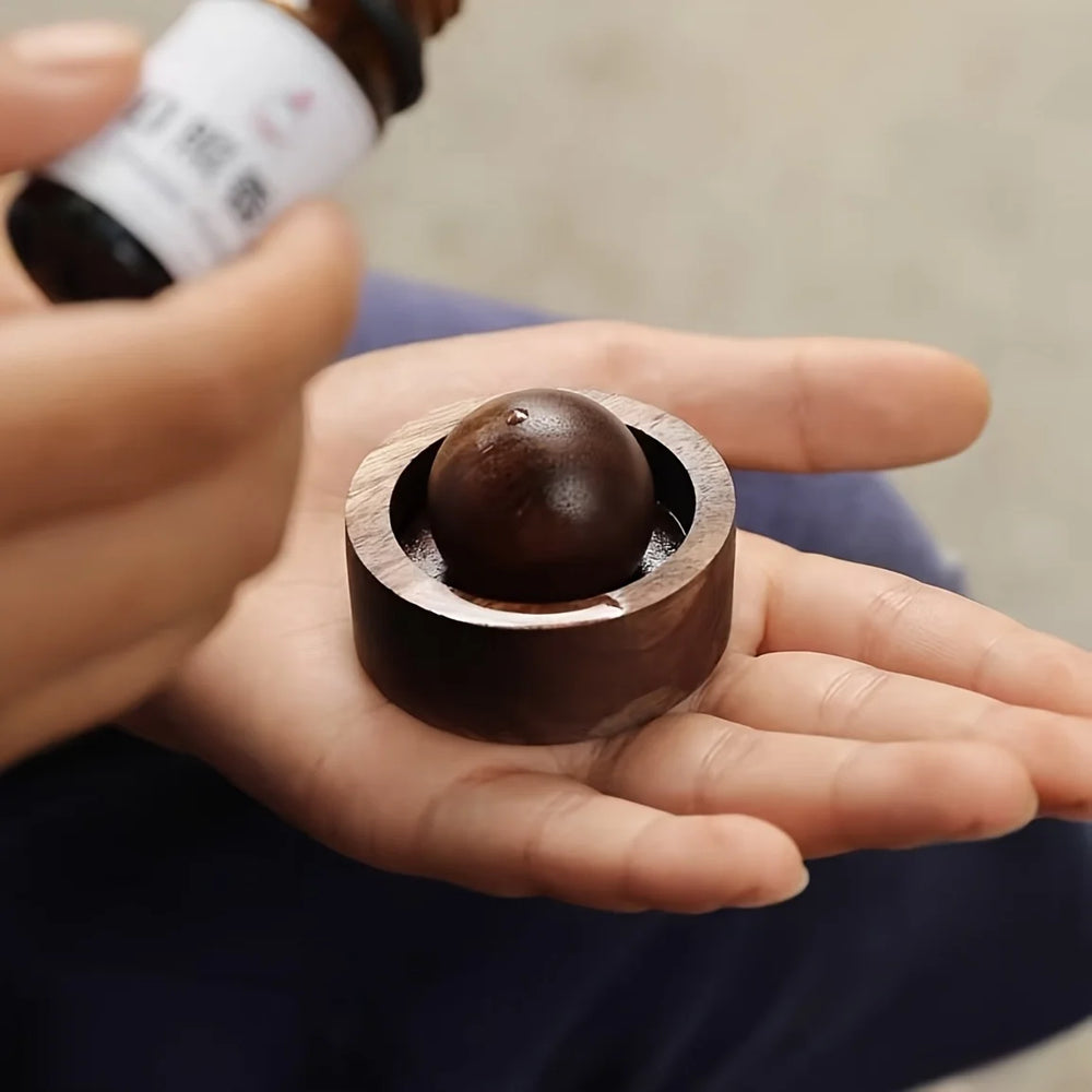 Wooden Essential Oil Diffuser | Spherical Aroma Diffuser for Room Fragrance detail view