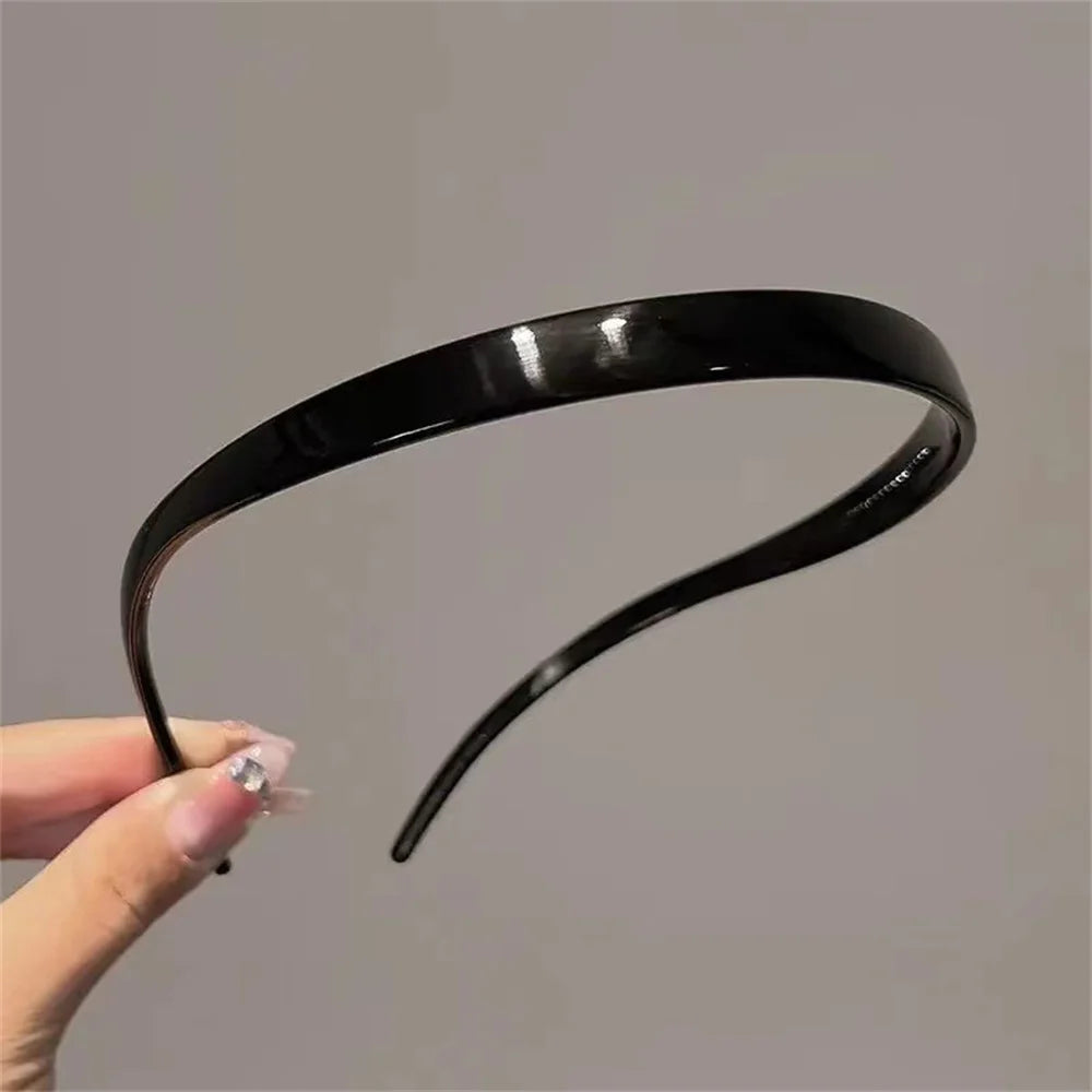 Vintage Sunglasses Frame Shape Hairbands Print Acrylic Thin Hair Hoop Anti-slip Simple close-up view