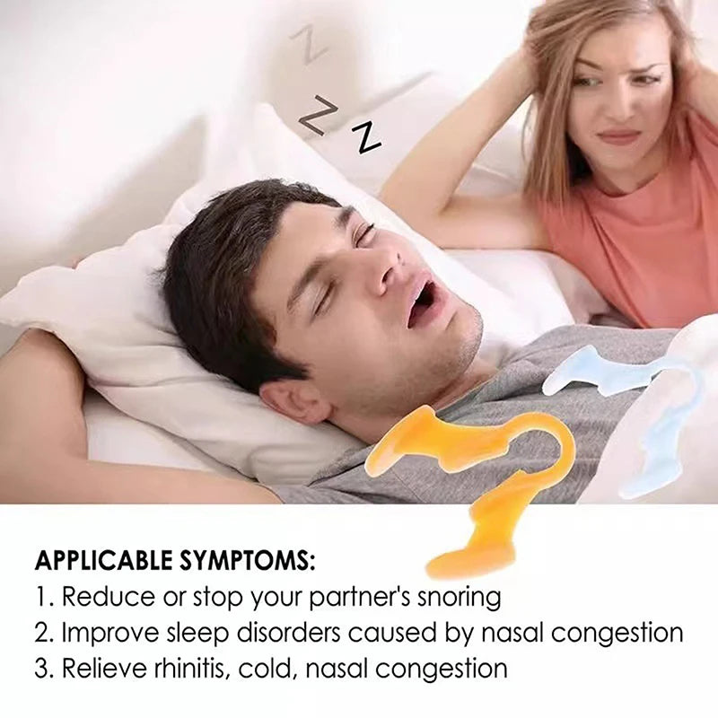 Silicone Anti Snoring Nose Clip | Nasal Dilator for Better Breathing and Sleep close-up view