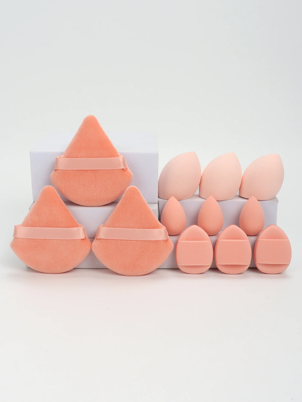 12-Piece All-Purpose Makeup Sponge Set, Made of 3 Loose Powder Puffs, 3 Mini Air Cu additional angle