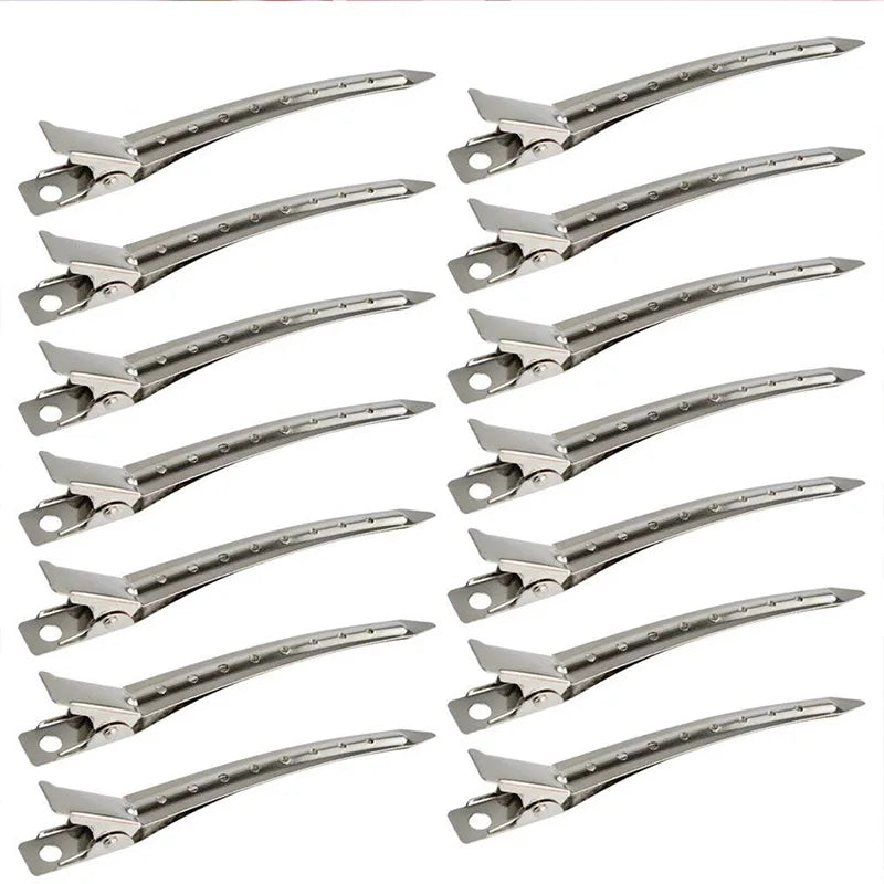 20pcs/set 3.5 Inch Silver Duckbill Hair Clips For Women Girls Hair Styling Rustproof Metal Hairpins Barrettes Hair Accessories