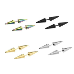 1Pair Fashion 316L Stainless Steel Spike Stud Earrings for Women Men, Classic Cartilag close-up view