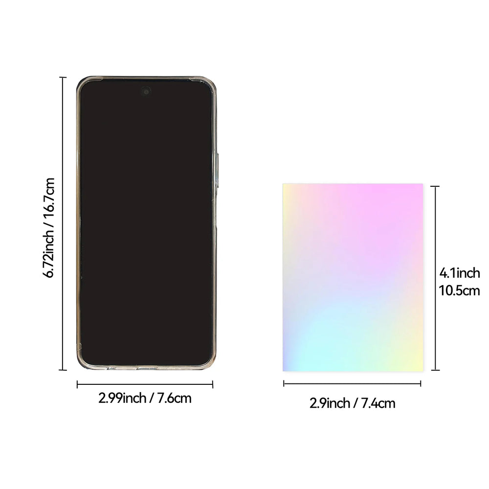 50 Sheets Holographic Cold Lamination Film | Clear Self-Adhesive Waterproof Overlay alternate view