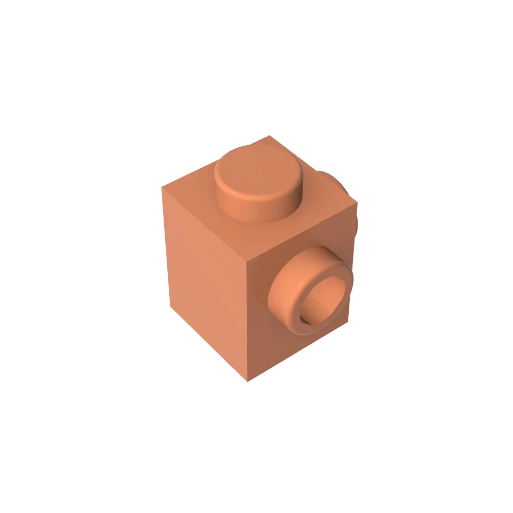 Gobricks GDS-1046 Modified Brick 1 x 1 with Studs on 2 Sides | Building Block for DIY alternate view