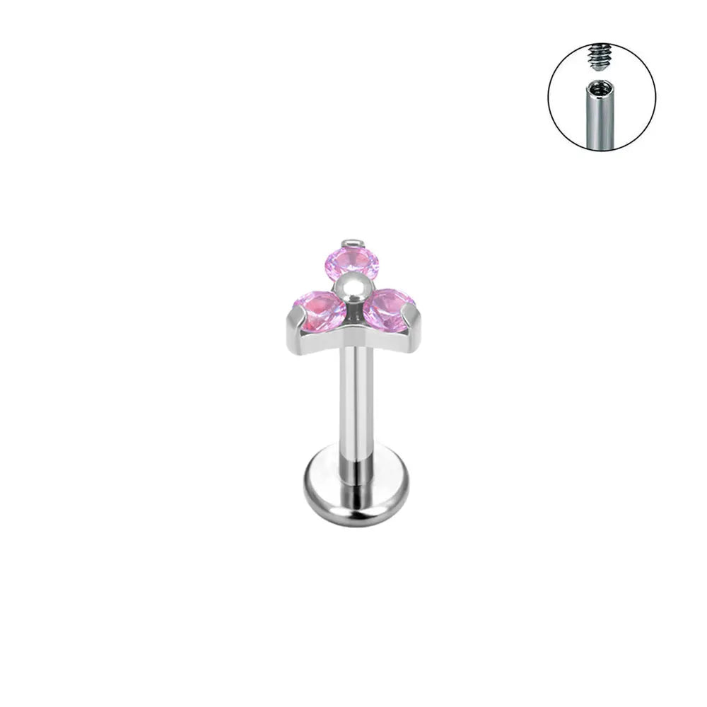 ASTM F136 Titanium Nose Piercing Petal Earrings For Women Labret Lip Rings Goth Ear T alternate view