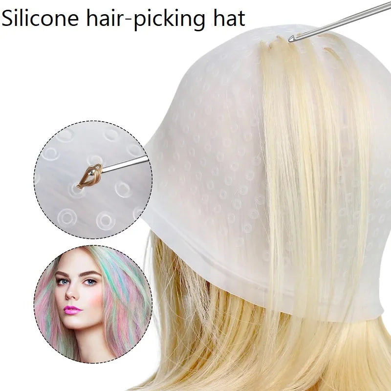 Silicone Cap for Scratches Hair Painting Hat for Scratches Silicone Meches Hair Coloring Hat for Hig
