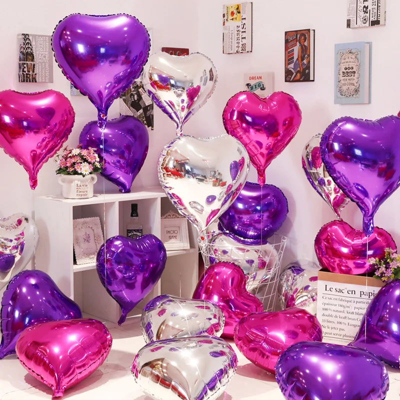 Love Heart Foil Balloons Helium Balloon Valentine's