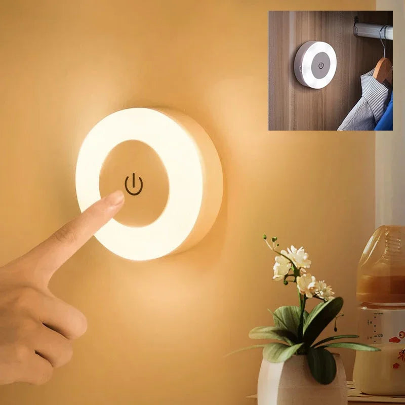 Portable LED Night Light | USB Rechargeable Touch Lamp for Bedroom alternate view