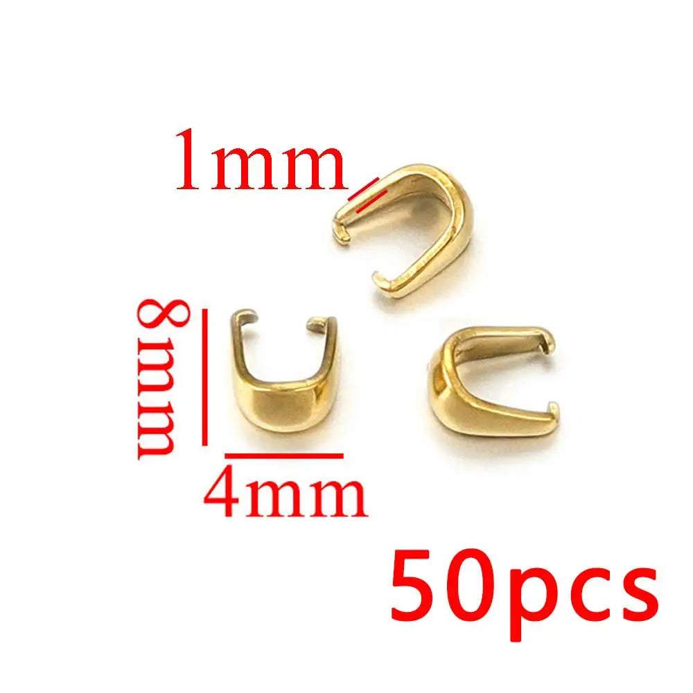 20/50pcs Stainless Steel Gold-plated Melon Clasps Glossy Jewelry Connector for DIY Ne alternate view