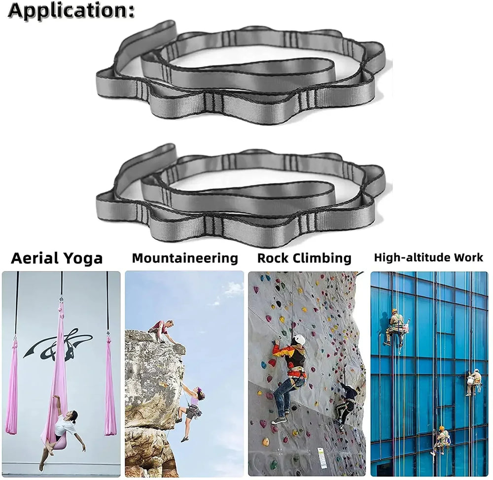 Daisy Chain Yoga Stretch Belt | Multi Loop Hanging Rope for Aerial Yoga Hammock additional angle