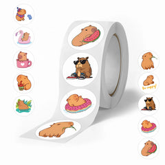 Cute Plump Capybara Cartoon Stickers | 100-500pcs Kawaii Animal Sticker Set for DIY Scrapbooking and