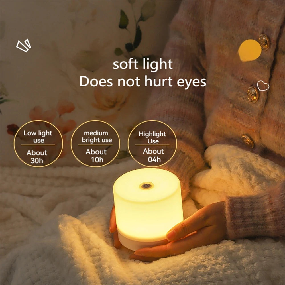 Creative USB Bedside Lamp with Touch Dimming | LED Night Light for Reading detail view