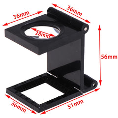 10X 28mm Folding Magnifier Stand Loupe | Textile Optical Glass Tool detail view